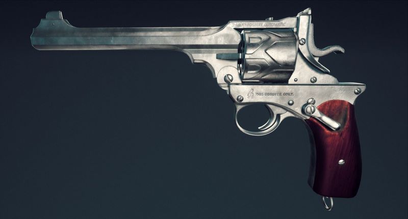 Desire FX 3d models | Webley Fosbery Automatic Revolver Low-poly 3D model