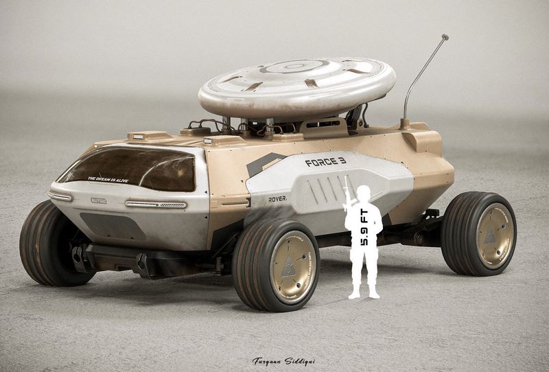 Desire FX 3d models | Sci-fi Mars Rover PBR Low-poly 3D model