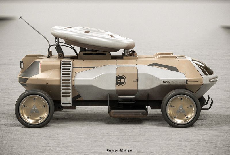 Desire FX 3d models | Sci-fi Mars Rover PBR Low-poly 3D model