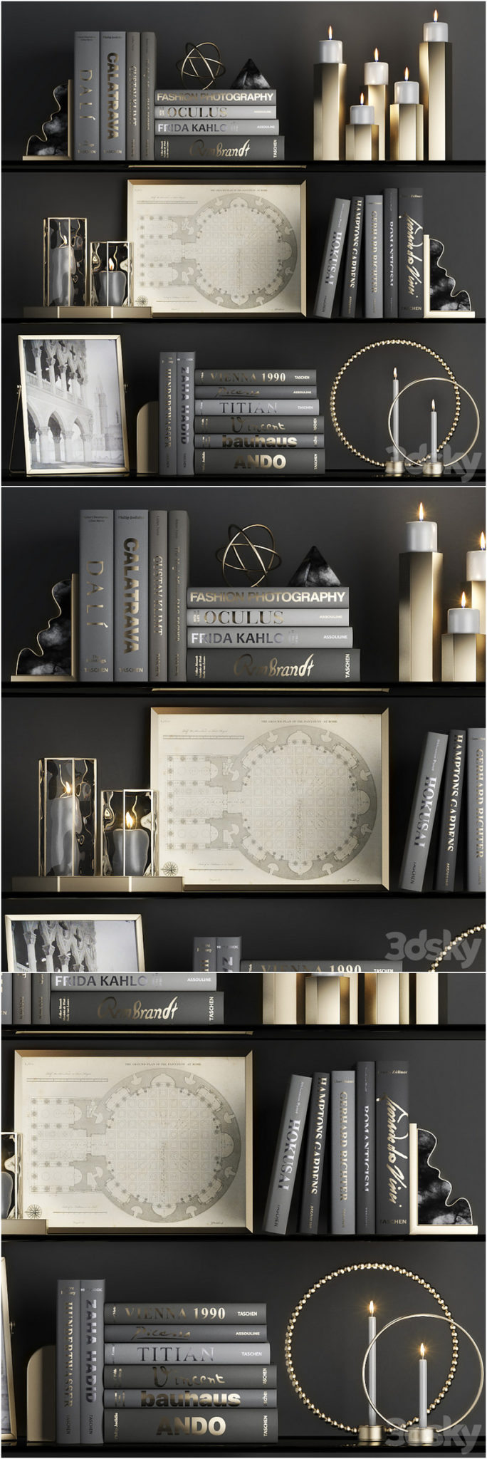 Desire FX 3d models | DECORATIVE SET 05 (black) – 3D Model