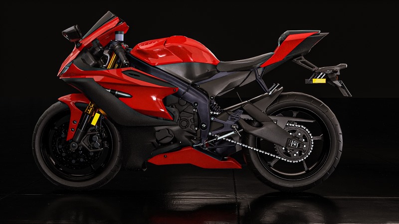 Desire FX 3d models | Yamaha YZF R6 sports motorcycle 3D model Low-poly ...