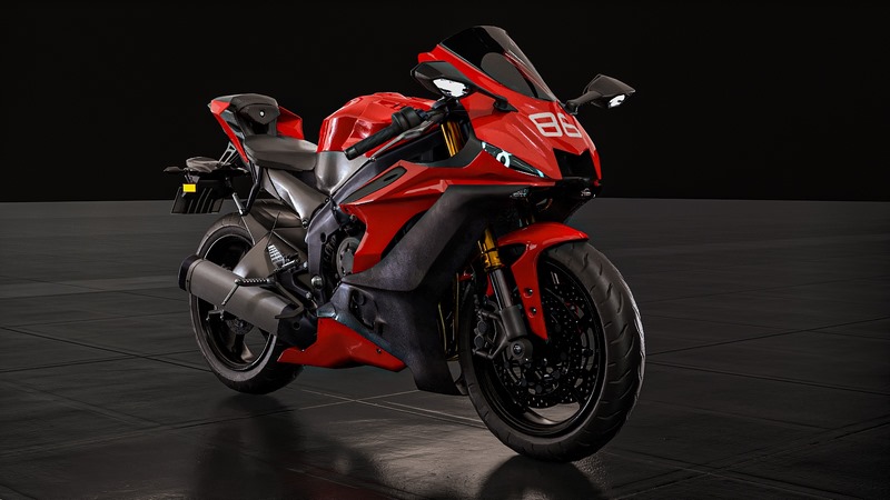Desire FX 3d models | Yamaha YZF R6 sports motorcycle 3D model Low-poly ...