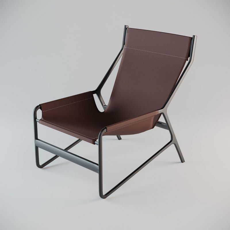 Desire FX 3d models | Frame Chair Leather Seat Low-poly 3D model