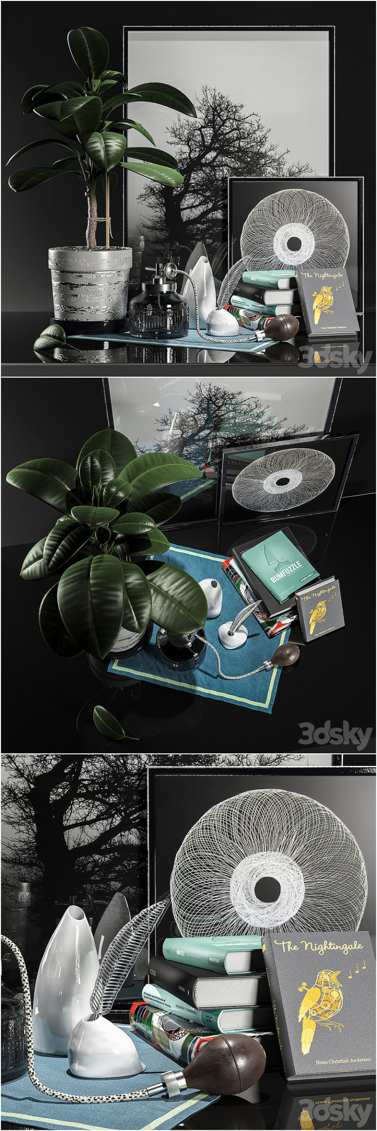 Desire FX 3d models | DECORATION SET WITH FIKUS – 3D Model