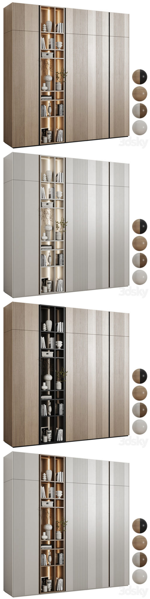 Mode Modular Desire FX 3d models | Modular wardrobe in a modern minimalist style 90 ...