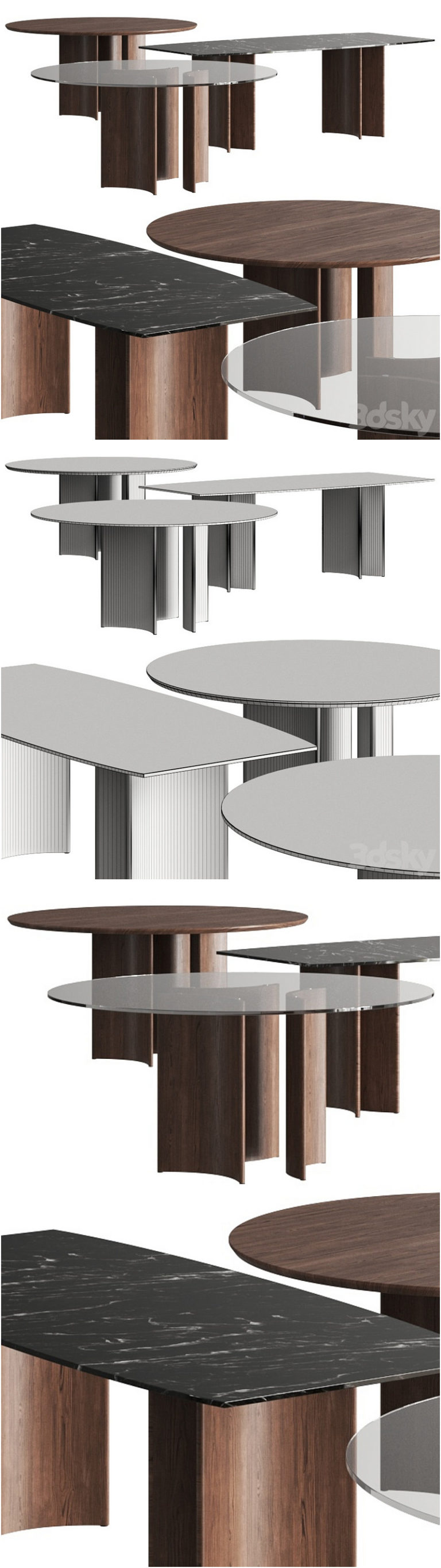 Desire FX 3d models | Porada Alan Dining Tables – 3D Model