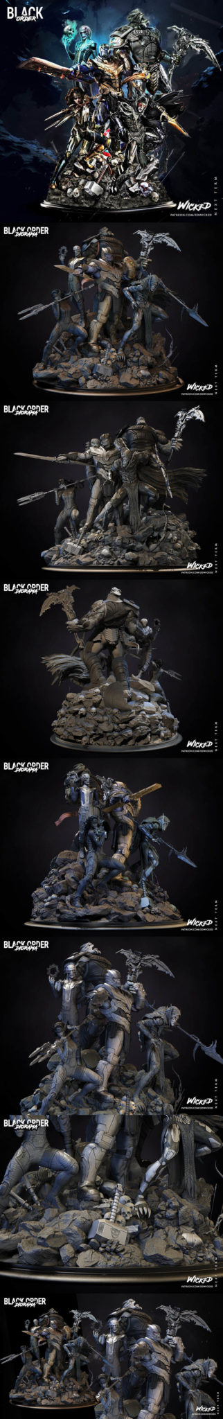Desire FX 3d models | Wicked – Black Order Diorama – 3D Print Model