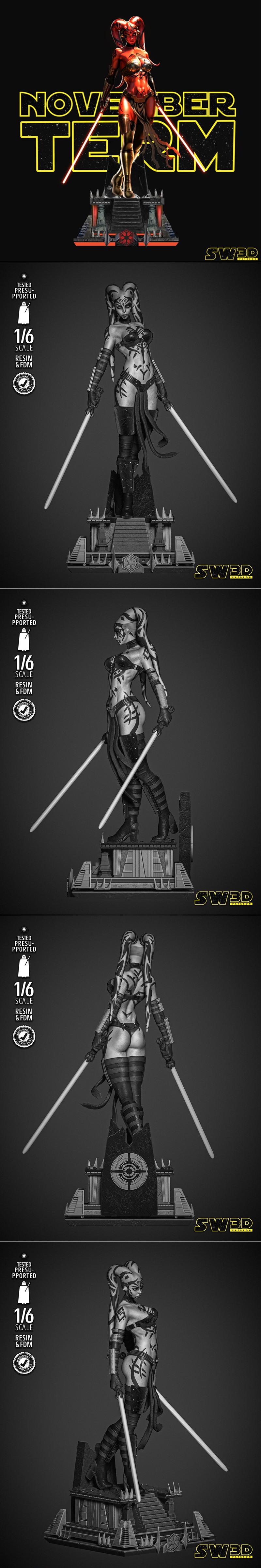 SW3D – Darth Talon Sculpture –  3D Print Model STL