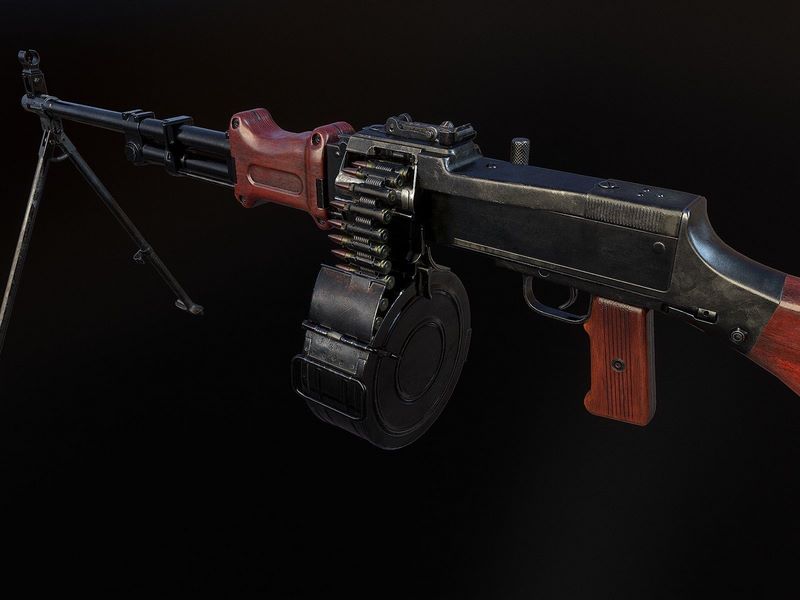 Desire FX 3d models | RPD Light Machine Gun Low-poly 3D model