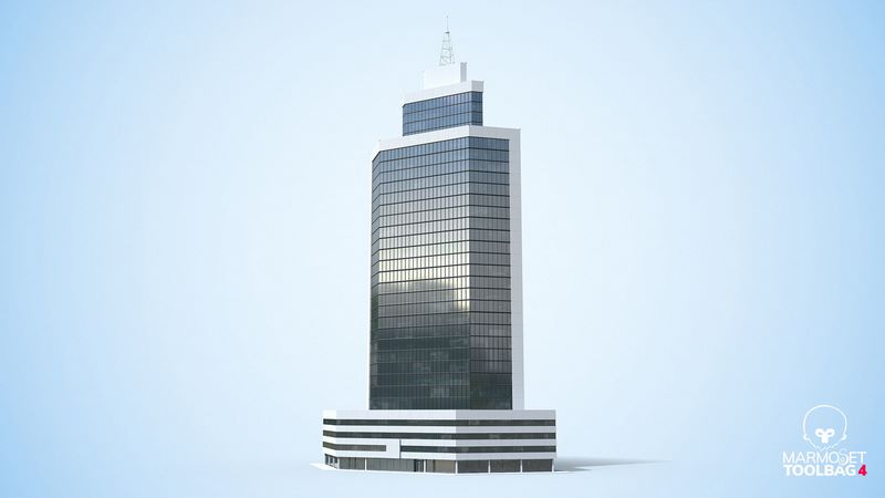 Desire FX 3d models | Office Building Day and Night Low-poly 3D model