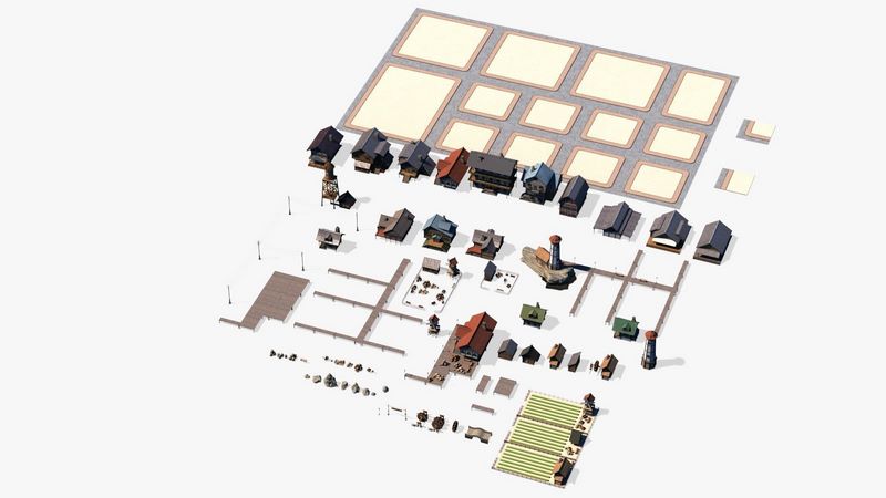 Desire FX 3d models | Village Asset Low-poly 3D model