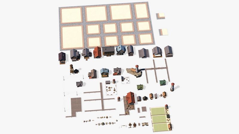 Desire FX 3d models | Village Asset Low-poly 3D model