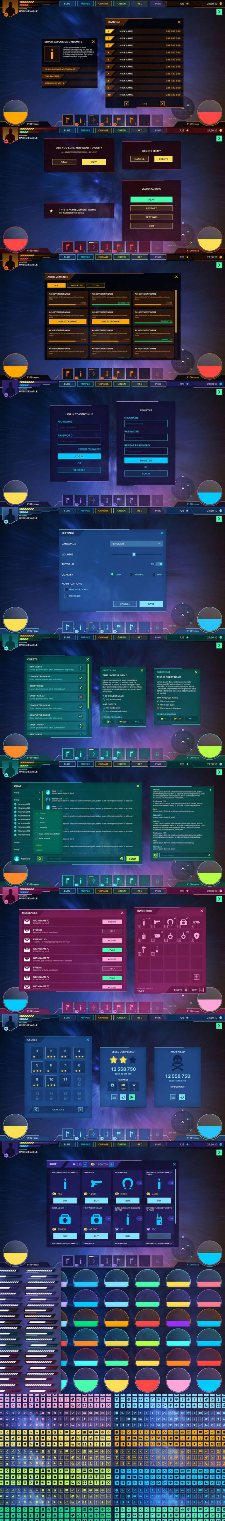 Gui Effects Desire FX 3d models | SciFi – Modern Flat Themed GUI – UI Kit – 6 ...
