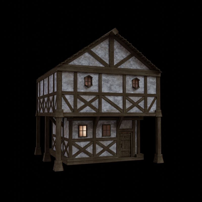 Desire FX 3d models | House made for game RPG Medival projects Low-poly ...