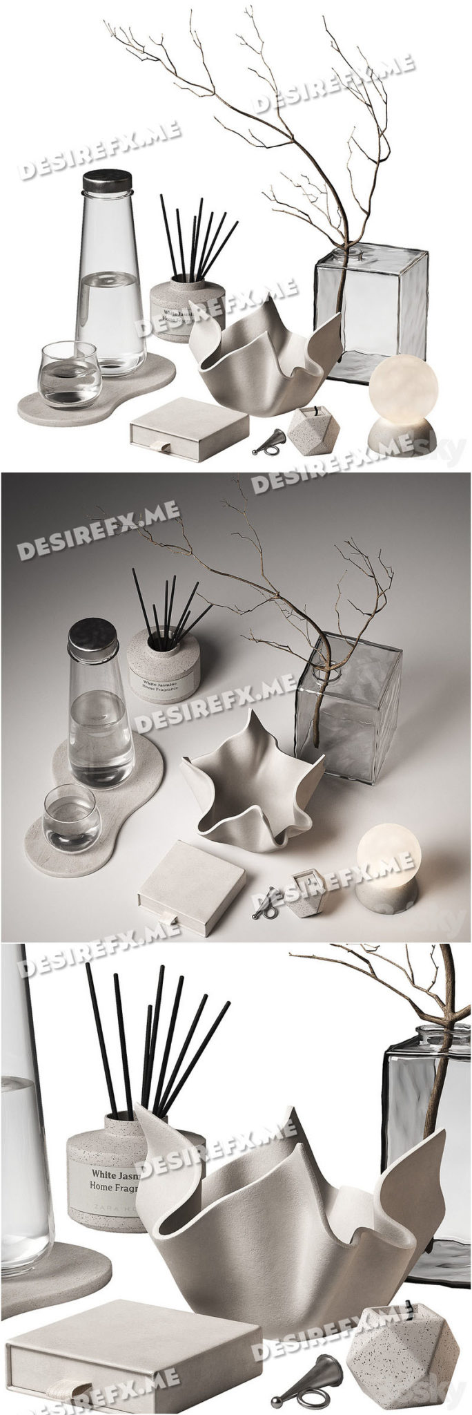 Desire FX 3d models | Decorative set. Minimal style decor – 3D Model
