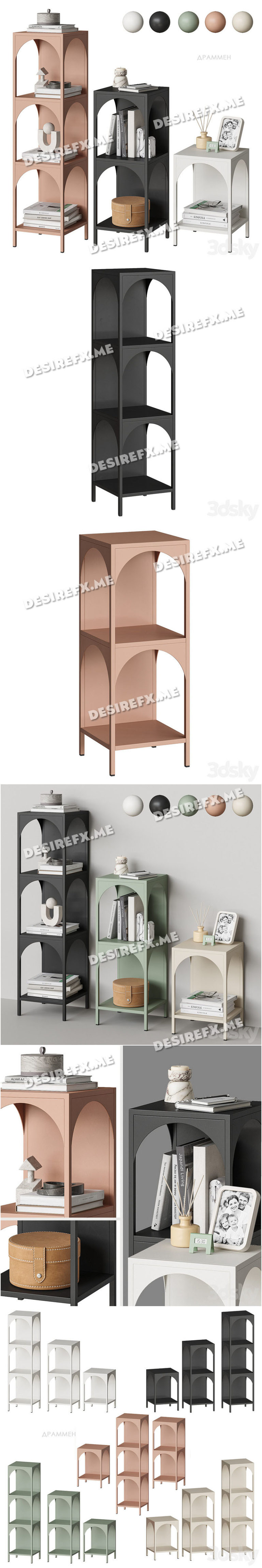 Desire FX 3d models | Drammen shelving Divan.ru – 3D Model