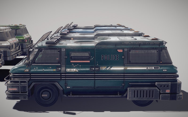 German Riot Van Desire FX 3d models | Riot Police Van