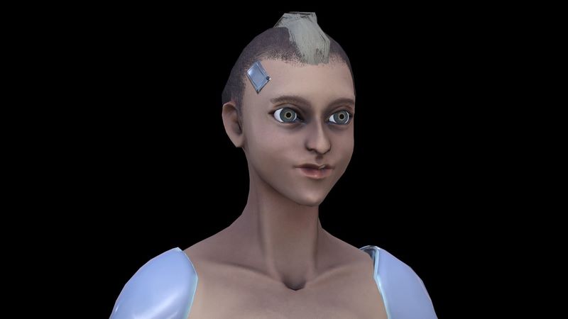 Desire FX 3d models | Cyber Girl Low Poly model Low-poly 3D model