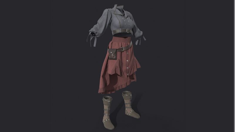 Desire FX 3d models | 3D girl ouffit character clothing and shoes 3D model