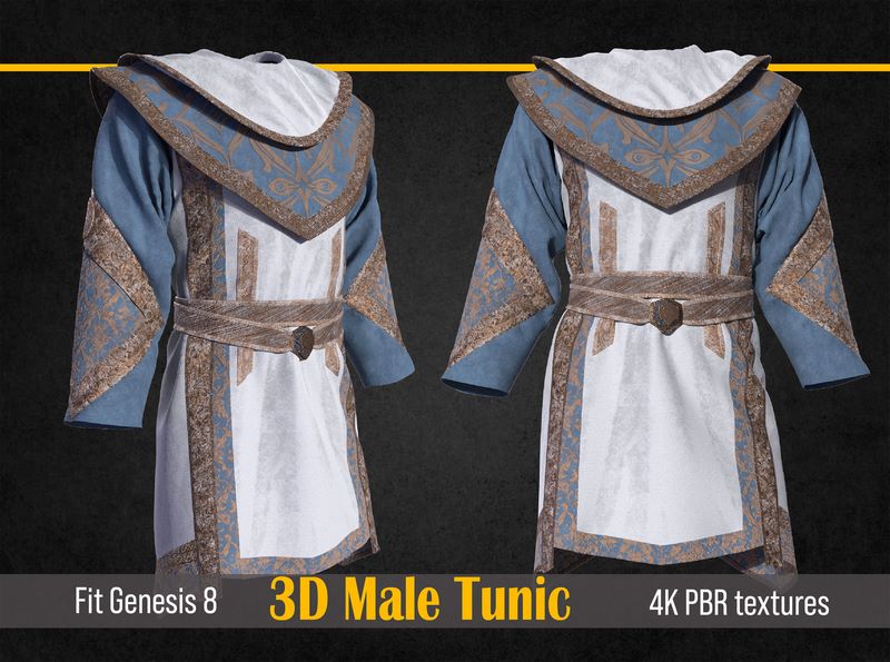 Desire FX 3d models | Medieval tunic male clothes 3D model