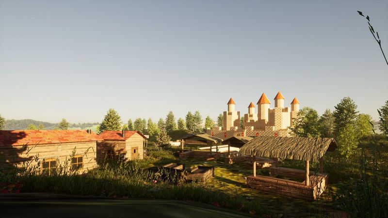 Desire FX 3d models | Medieval Landscape Low-poly 3D model