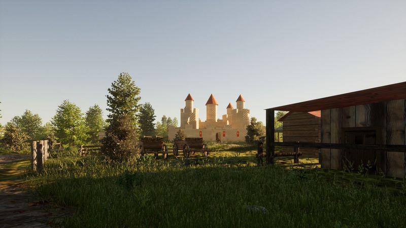 Desire FX 3d models | Medieval Landscape Low-poly 3D model