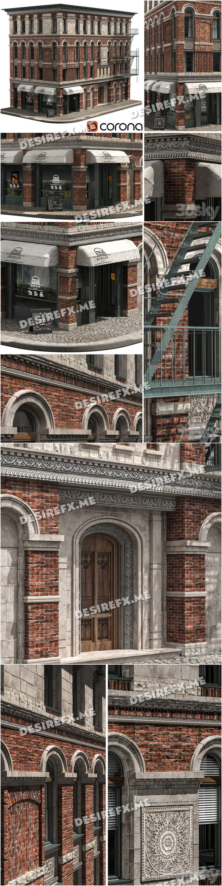 Desire FX 3d models | Brick building 2 – 3D Model