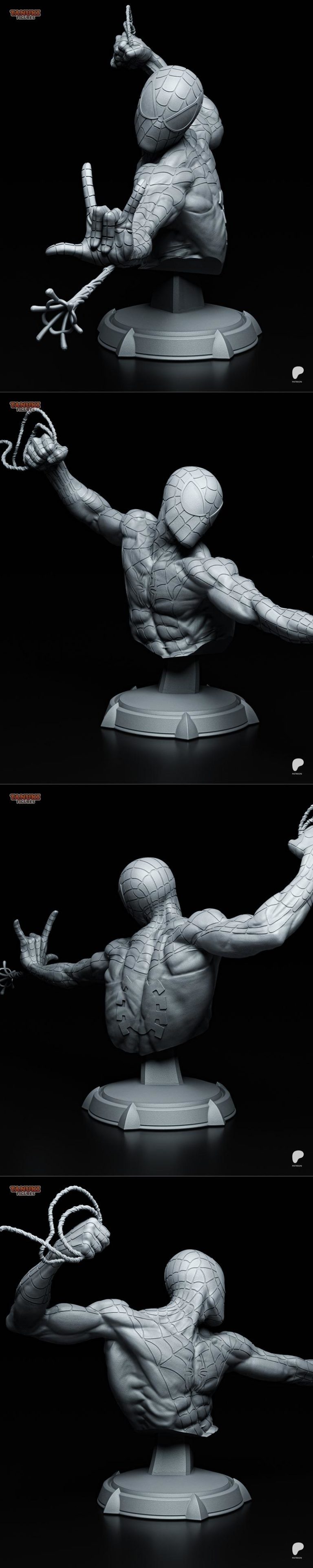 Desire FX 3d models | Tanuki Figures – Spider-Man Bust – 3D Print Model STL