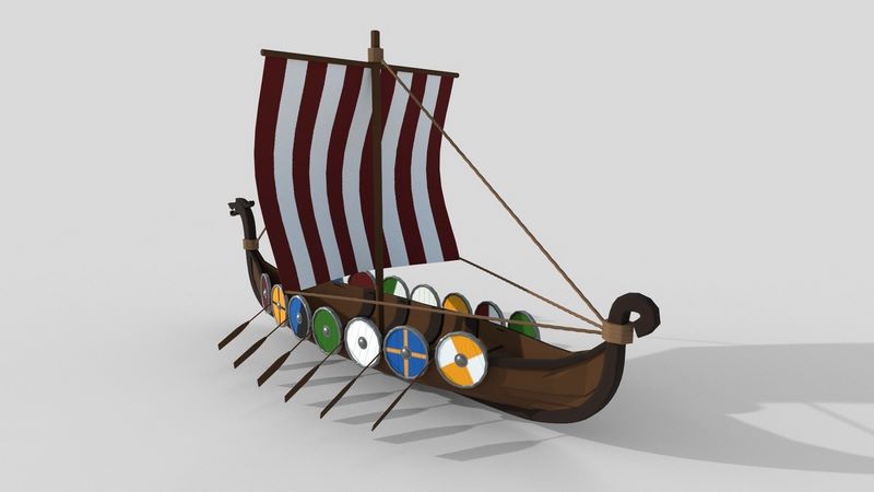 Desire FX 3d models | Low poly Viking Ship Low-poly 3D model
