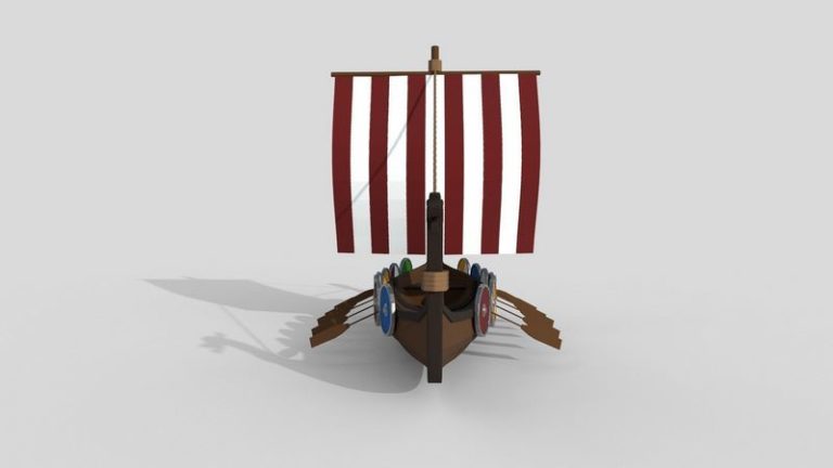 Desire FX 3d models | Low poly Viking Ship Low-poly 3D model