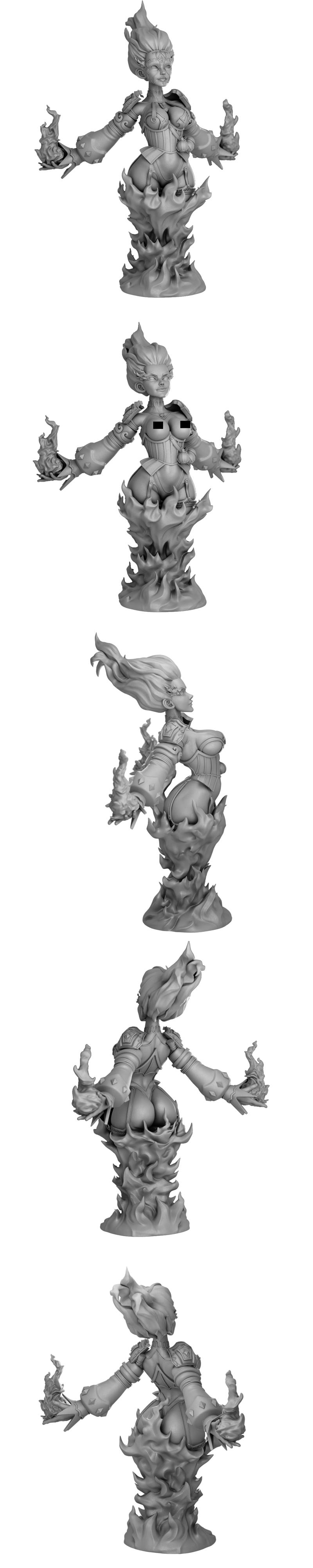 Desire FX 3d models | Rising Phoneix Bust – 3D Print Model STL