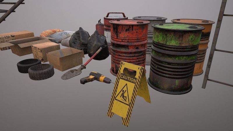 Desire FX 3d models | Industrial Asset Pack Low-poly 3D model