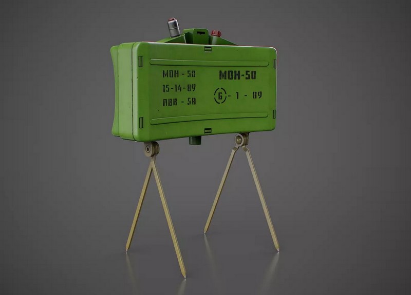 Desire FX 3d models | MON-50 Directional Anti Personnel Mine Low-poly ...