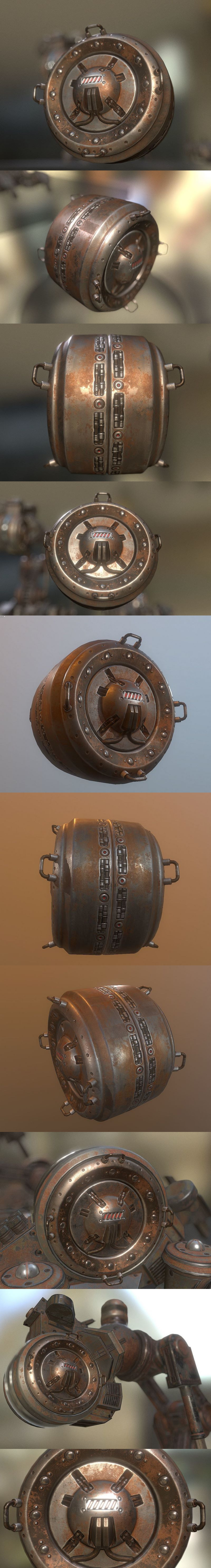 Desire FX 3d models | AI Control Module Rusty Version Low-poly 3D model