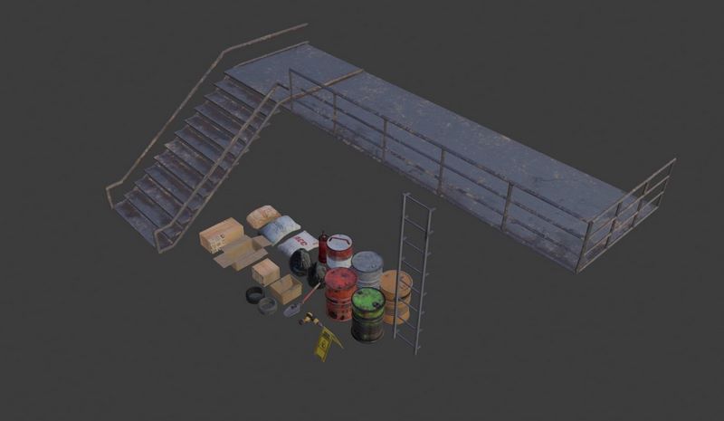 Desire FX 3d models | Industrial Asset Pack Low-poly 3D model