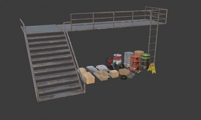 Desire FX 3d models | Industrial Asset Pack Low-poly 3D model