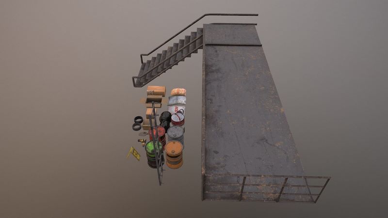 Desire FX 3d models | Industrial Asset Pack Low-poly 3D model