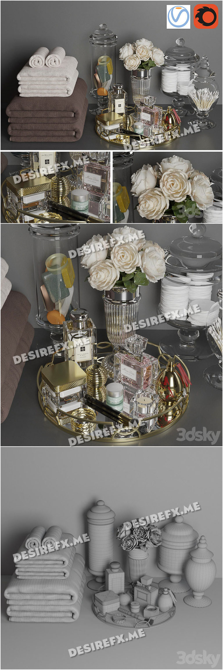 Desire FX 3d models | Decorative bathroom set 3 – 3D Model