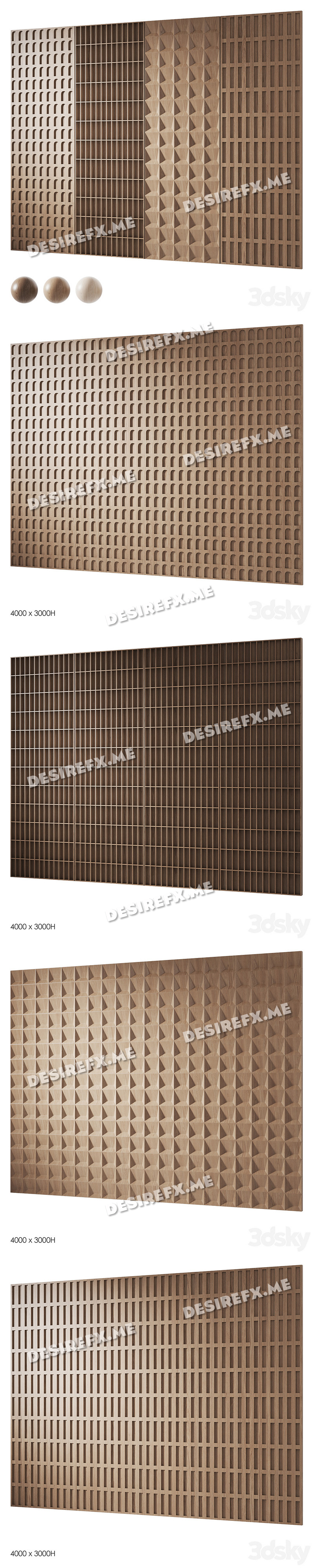 Desire FX 3d models | Decorative wood panels 4 – 3D Model