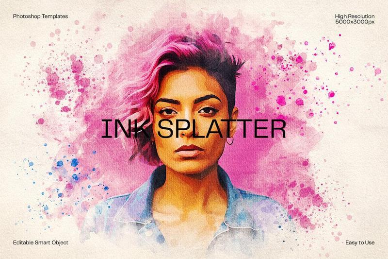 Desire FX 3d models | Ink Splatter Photo Effect MC86BSB