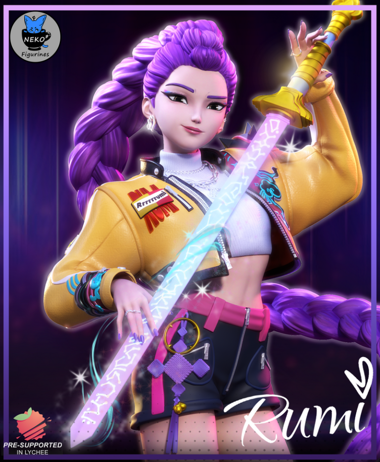 Human Modle Rumi Desire FX 3d models | Neko Figurines – Rumi – Kpop Demon Hunters – 3D ...