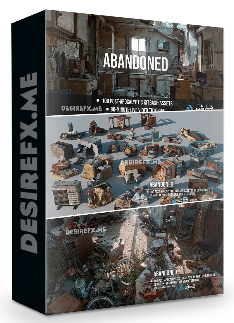 Desire FX 3d models | Post-Apocalyptic Kitbash Set & Tutorial