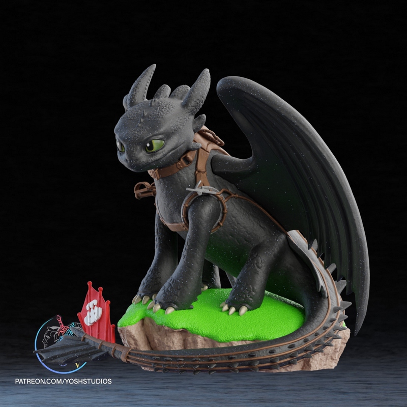 Desire FX 3d models | Yosh Studios – Life Size Toothless – 3D Print Model
