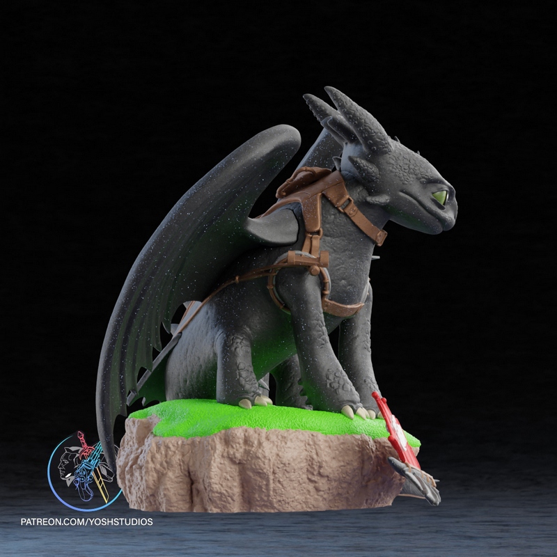 Desire FX 3d models | Yosh Studios – Life Size Toothless – 3D Print Model