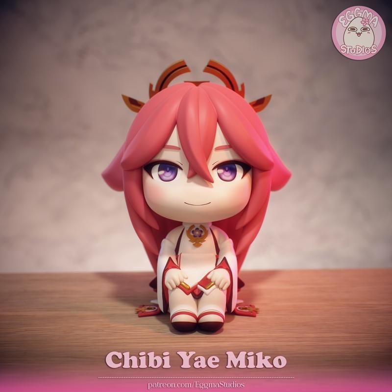 Desire FX 3d models | EggmaStudios – Yae Miko Chibi – Genshin Impact ...