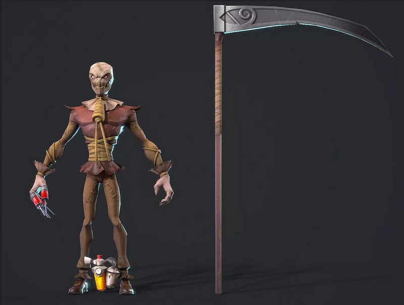 Desire FX 3d models | Scarecrow Low-poly 3D model