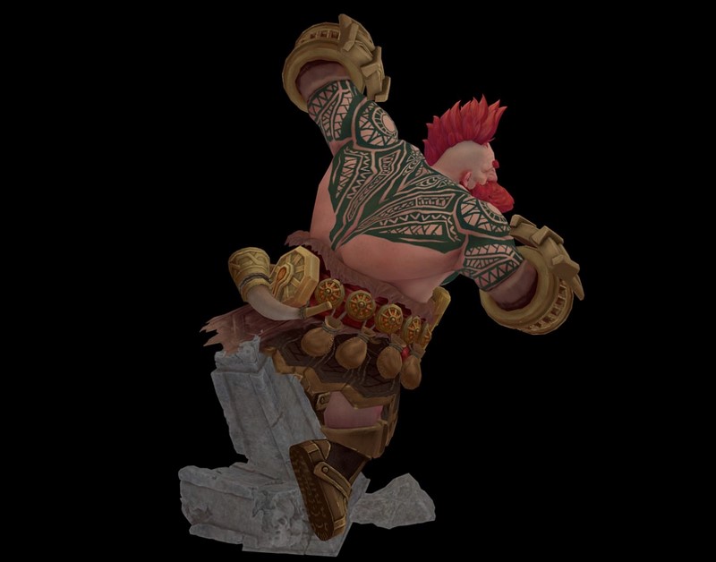 Desire FX 3d models | Dwarf warrior Low-poly 3D model