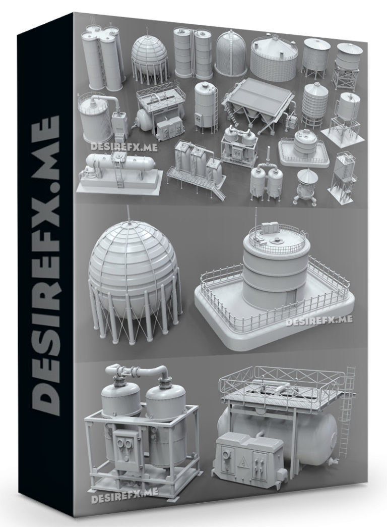 Desire FX 3d models | Industrial Tanks â Part 1 â 20 Pieces