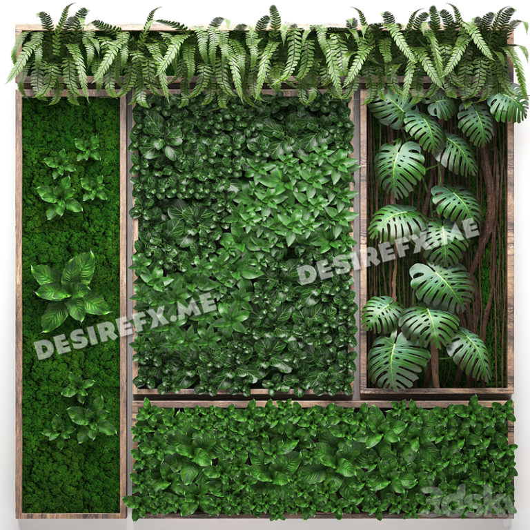 Module Decor Desire FX 3d models | Vertical garden 22. Five separate modules ...