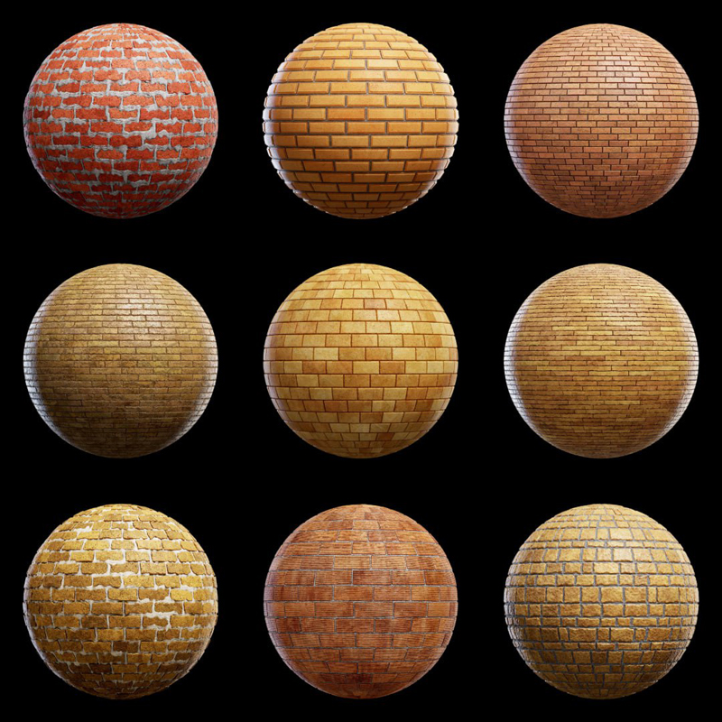 Desire FX 3d models | CGAxis Blocks Exterior Brick Walls PBR Textures